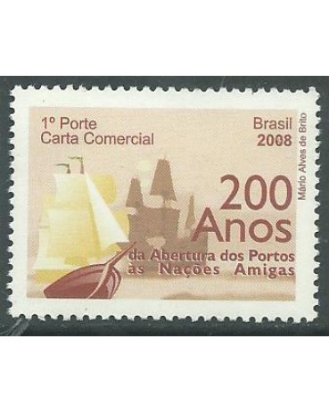 C2723 200 ANOS ABERTURA DOS PORTOS 2008 - 10.916  Mint